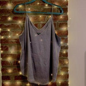 Express Glitter Powder Blue Top